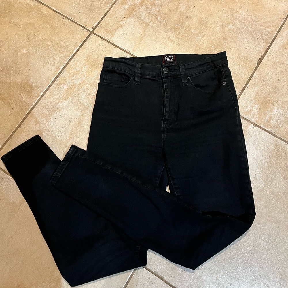 BDG Women's Dark Black Skinny Jeans